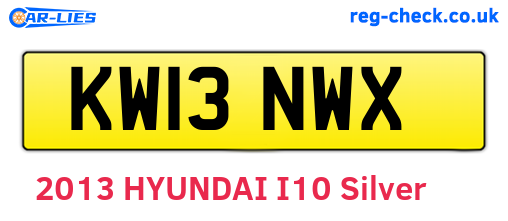 KW13NWX are the vehicle registration plates.