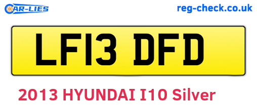 LF13DFD are the vehicle registration plates.