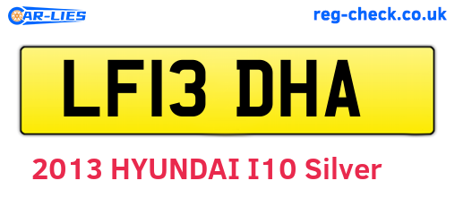 LF13DHA are the vehicle registration plates.