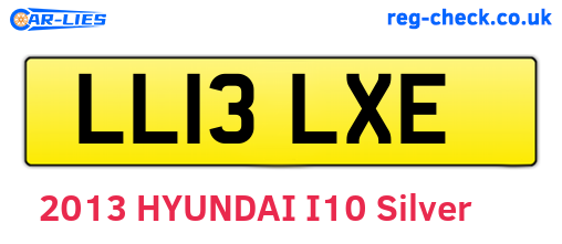 LL13LXE are the vehicle registration plates.