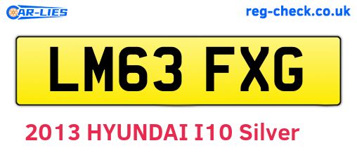 LM63FXG are the vehicle registration plates.