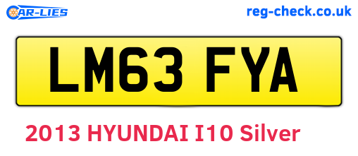 LM63FYA are the vehicle registration plates.