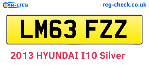 LM63FZZ are the vehicle registration plates.