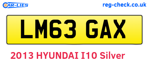 LM63GAX are the vehicle registration plates.