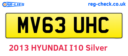 MV63UHC are the vehicle registration plates.