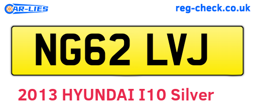 NG62LVJ are the vehicle registration plates.
