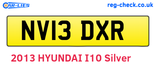 NV13DXR are the vehicle registration plates.