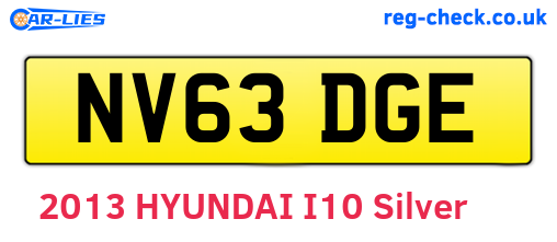 NV63DGE are the vehicle registration plates.