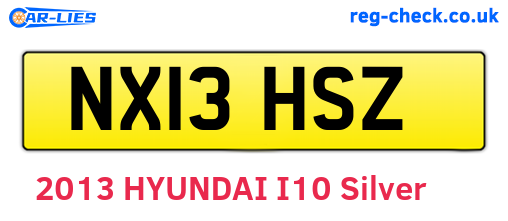 NX13HSZ are the vehicle registration plates.