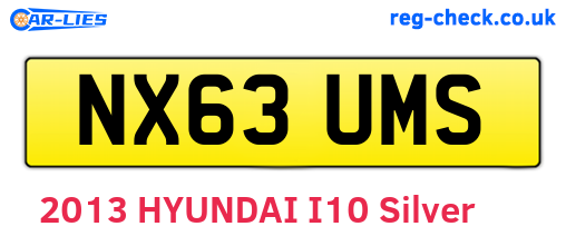 NX63UMS are the vehicle registration plates.