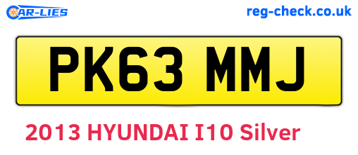 PK63MMJ are the vehicle registration plates.