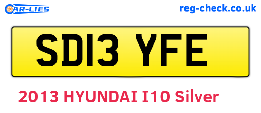 SD13YFE are the vehicle registration plates.