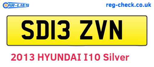 SD13ZVN are the vehicle registration plates.