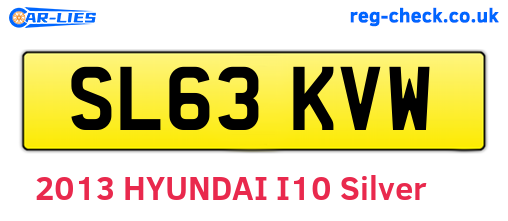 SL63KVW are the vehicle registration plates.