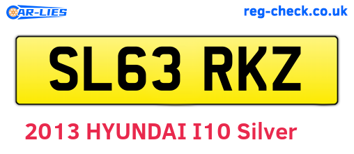 SL63RKZ are the vehicle registration plates.