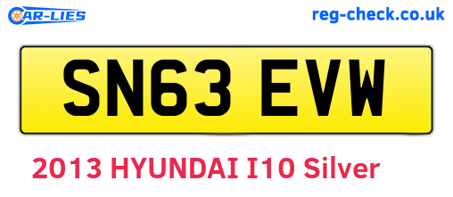 SN63EVW are the vehicle registration plates.