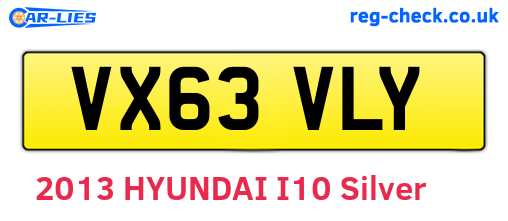 VX63VLY are the vehicle registration plates.
