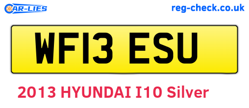 WF13ESU are the vehicle registration plates.