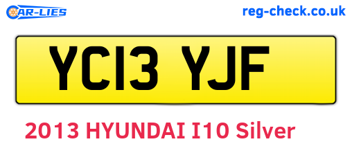 YC13YJF are the vehicle registration plates.