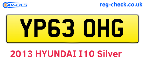 YP63OHG are the vehicle registration plates.