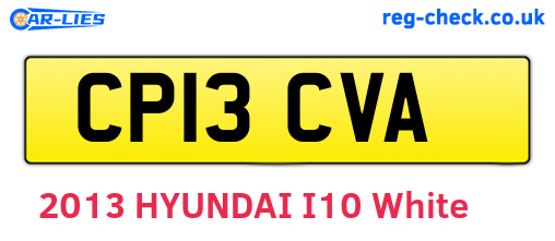 CP13CVA are the vehicle registration plates.