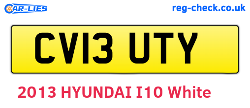 CV13UTY are the vehicle registration plates.
