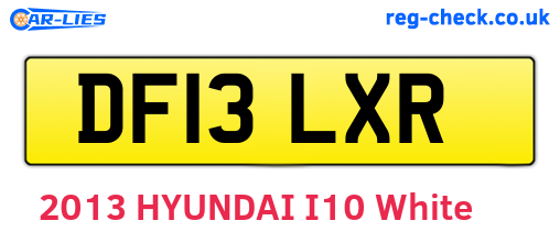 DF13LXR are the vehicle registration plates.