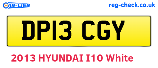 DP13CGY are the vehicle registration plates.