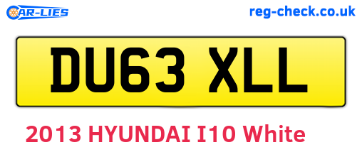 DU63XLL are the vehicle registration plates.