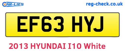 EF63HYJ are the vehicle registration plates.