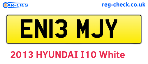 EN13MJY are the vehicle registration plates.