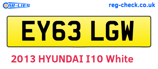 EY63LGW are the vehicle registration plates.