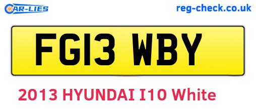 FG13WBY are the vehicle registration plates.