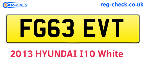 FG63EVT are the vehicle registration plates.