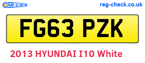 FG63PZK are the vehicle registration plates.