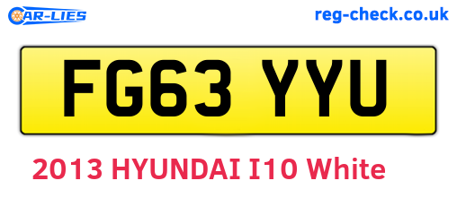 FG63YYU are the vehicle registration plates.