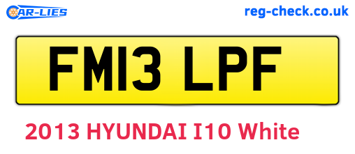 FM13LPF are the vehicle registration plates.