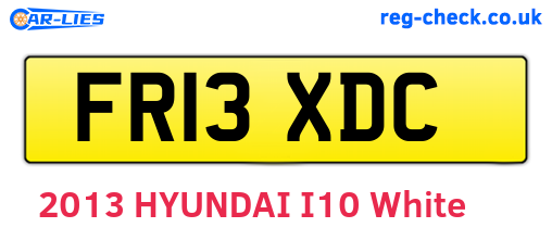 FR13XDC are the vehicle registration plates.
