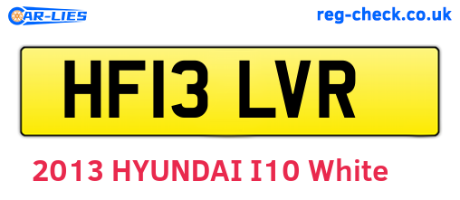 HF13LVR are the vehicle registration plates.