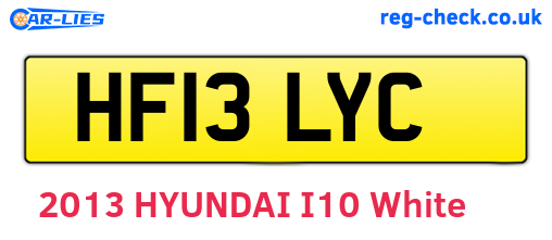 HF13LYC are the vehicle registration plates.