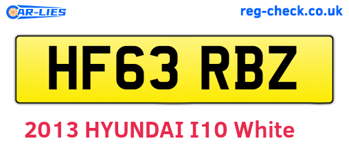 HF63RBZ are the vehicle registration plates.