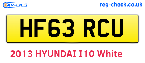 HF63RCU are the vehicle registration plates.
