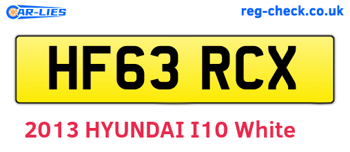 HF63RCX are the vehicle registration plates.