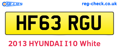 HF63RGU are the vehicle registration plates.
