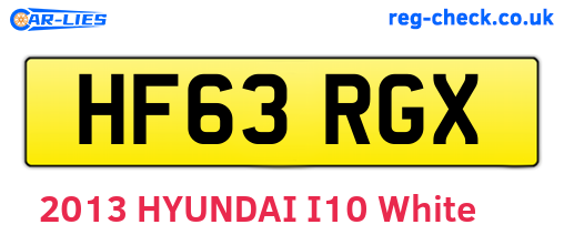 HF63RGX are the vehicle registration plates.