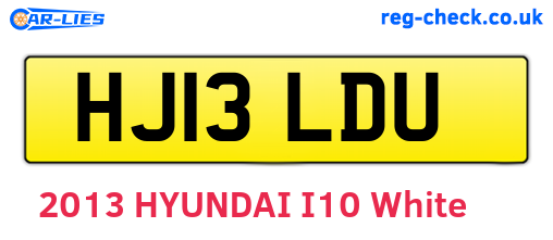 HJ13LDU are the vehicle registration plates.
