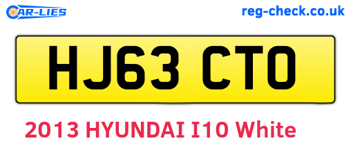 HJ63CTO are the vehicle registration plates.