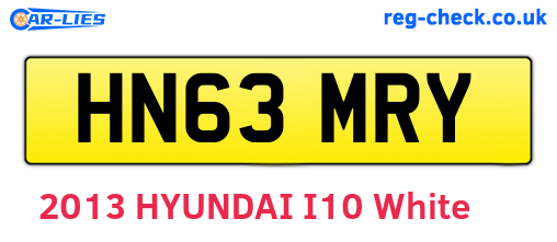 HN63MRY are the vehicle registration plates.
