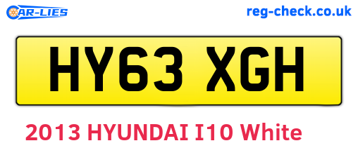 HY63XGH are the vehicle registration plates.