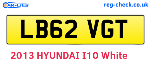 LB62VGT are the vehicle registration plates.